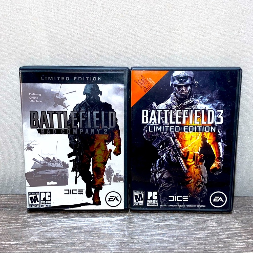 EA SPORTS Battlefield 2 & 3 Limited Edition PC Games Lot Of 2ea